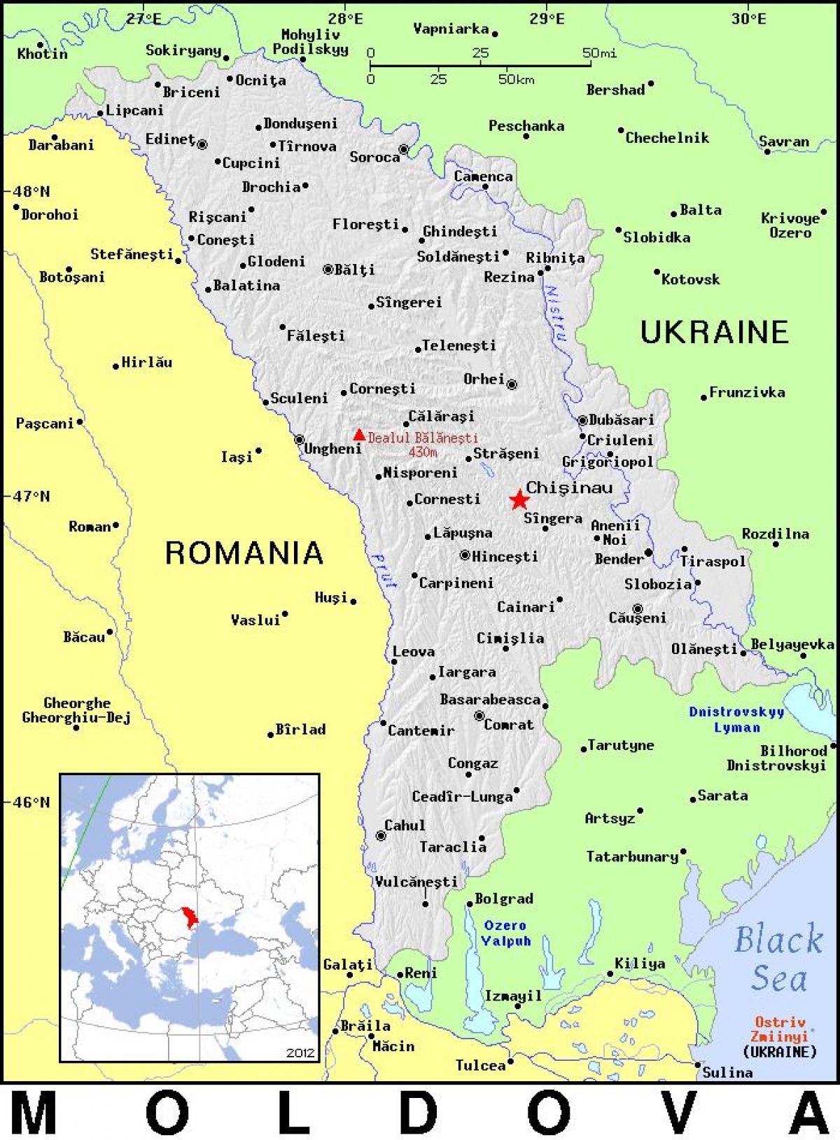 Mapa ng Moldova bansa 