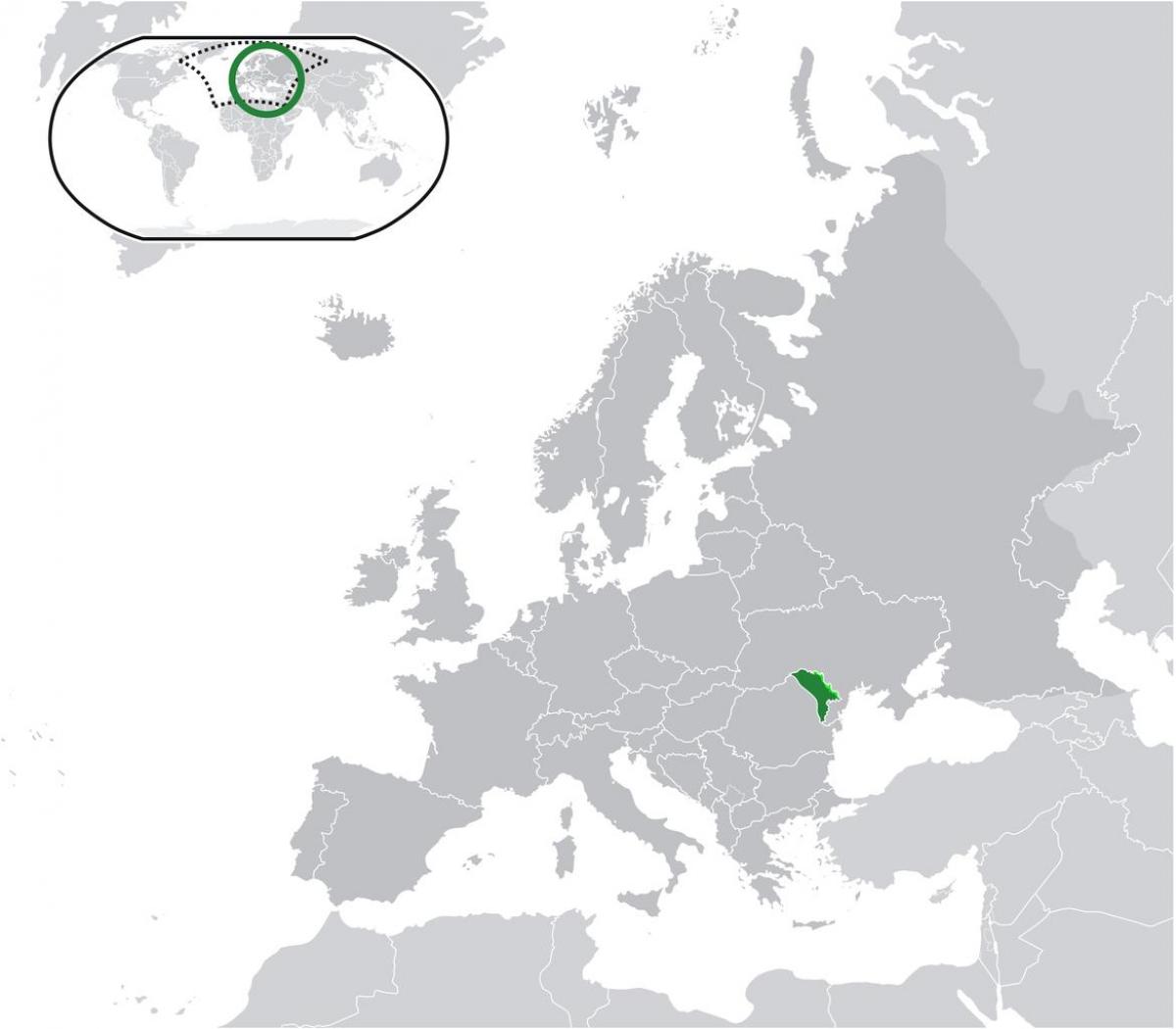 Moldova lokasyon sa mapa ng mundo
